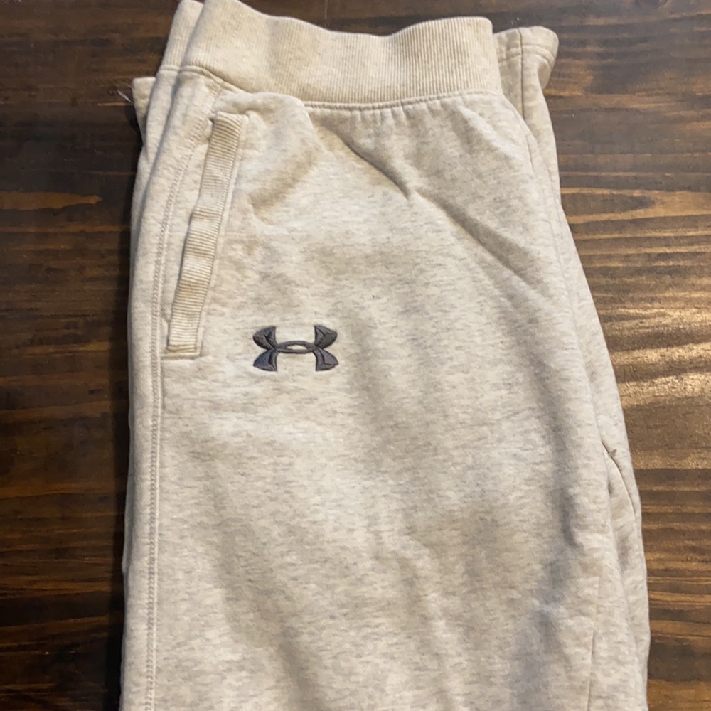 Under Armour sweat pants.